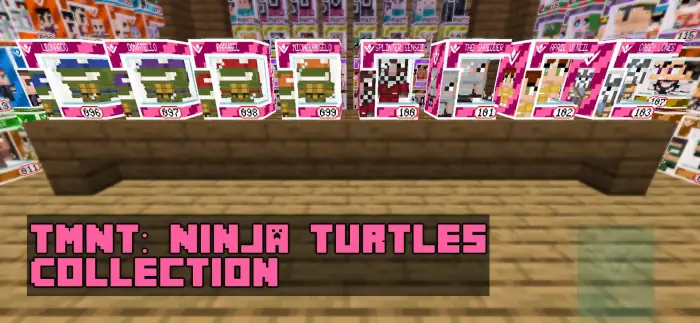 TMNT Funko figures displayed on a shelf