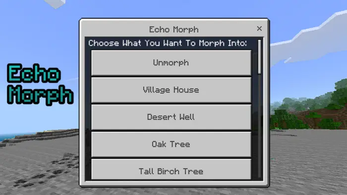 ALT Echo Morph menu with structure options