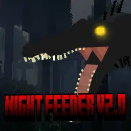 Dark forest with glowing-eyed monster head