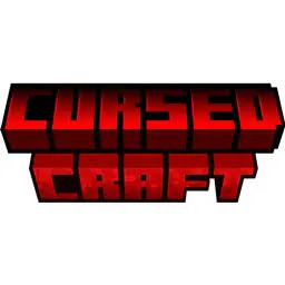 Red blocky Cursed Craft mod logo