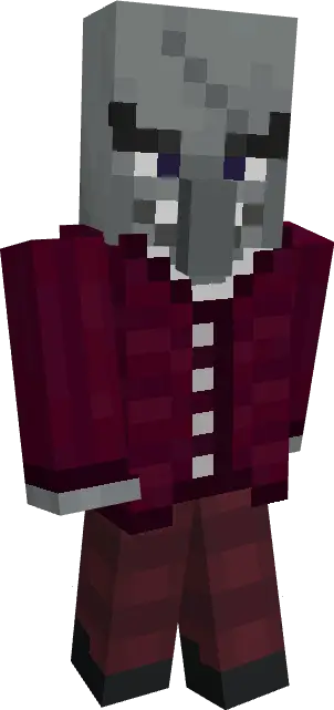 Villager-like hostile mob in red outfit