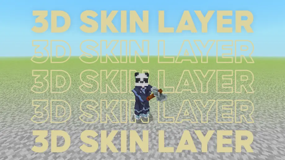 Thumbnail: PandaMine's 3D Skin Layer (Actions & Stuff Support)