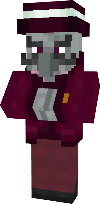 Blocky hostile mob in red outfit
