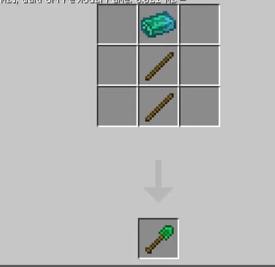 Emerald ingot shovel crafting recipe