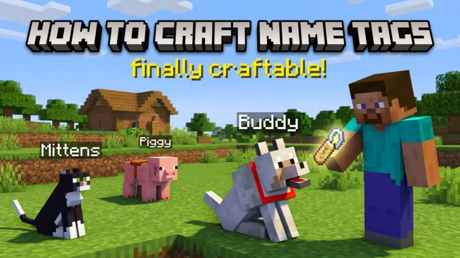 Thumbnail: How to Craft Name Tags in Minecraft Bedrock