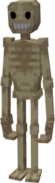 Blocky skeletal monster with a wide grin