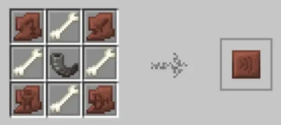 Dinosaur saddle crafting recipe with bones
