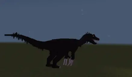Dark, monstrous creature with glowing eyes