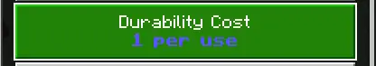 Durability cost info box 1 per use