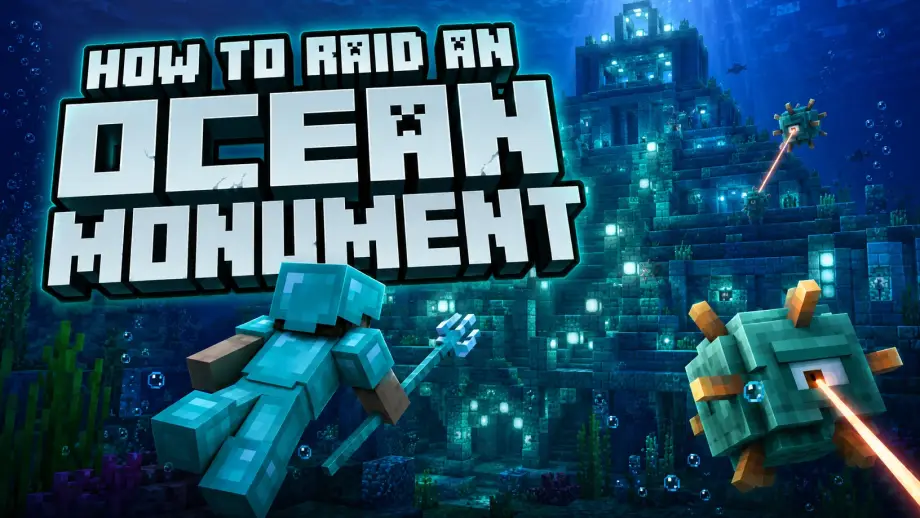 Thumbnail: How to Find an Ocean Monument in Minecraft Bedrock