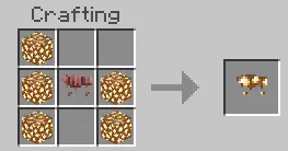 Wolf armor crafting recipe with glowstone