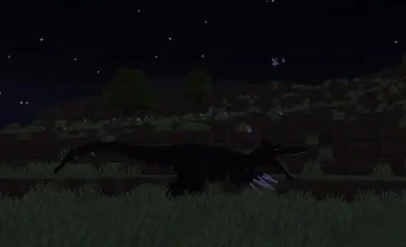 Dark creature with claws stalking at night