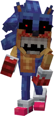 Creepy Sonic.exe character with red eyes