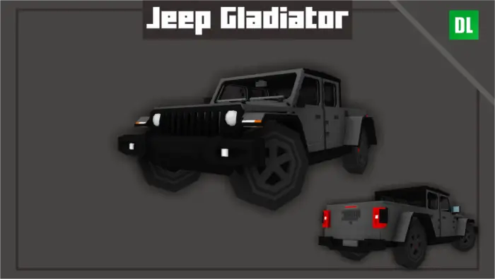 Blocky Jeep Gladiator mod vehicle model