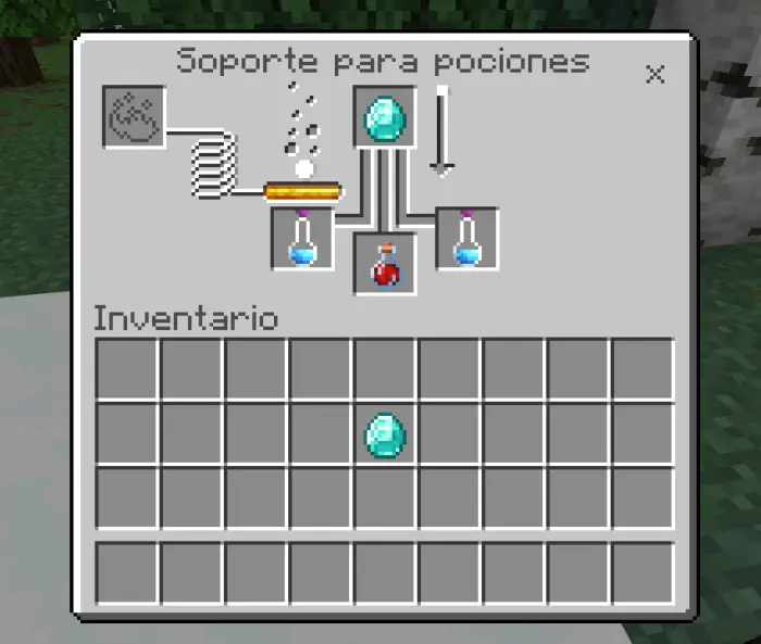 Potion brewing station with diamond upgrade