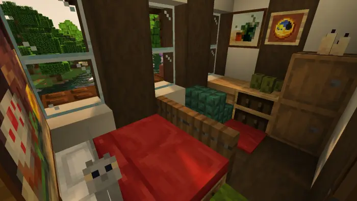 Cozy, rustic bedroom with timber accents