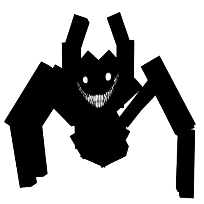 Dark spider-like creature with glowing smile
