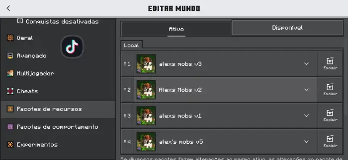 Resource packs list for Alexs Mobs mod.