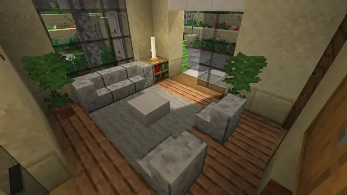 Cozy villa living room with modern decor