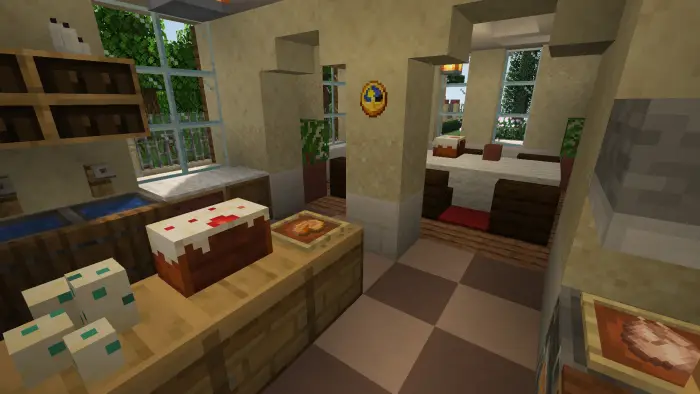 Kitchen interior of an Italian style villa