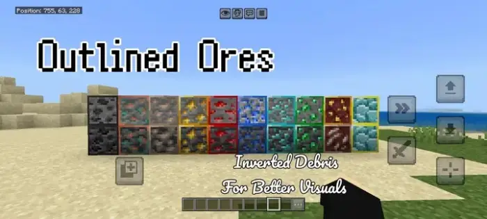Outlined ores and improved debris textures