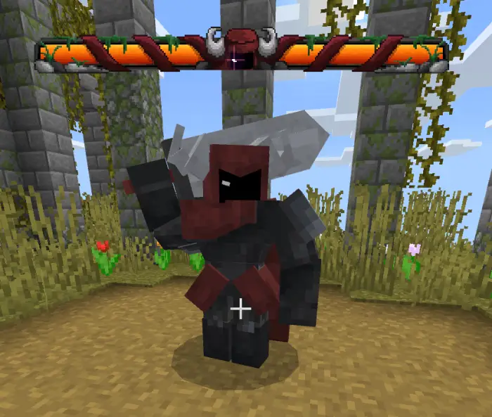 Armored companion wielding a large sword