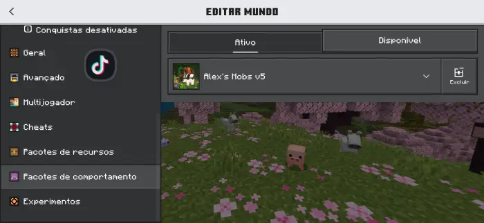ALT Alexs Mobs mod menu with new creatures