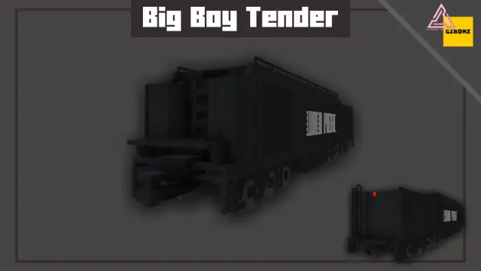 Large black steam train tender model