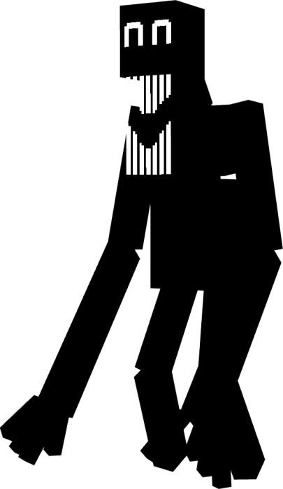 Sinister pixelated face with sharp smile