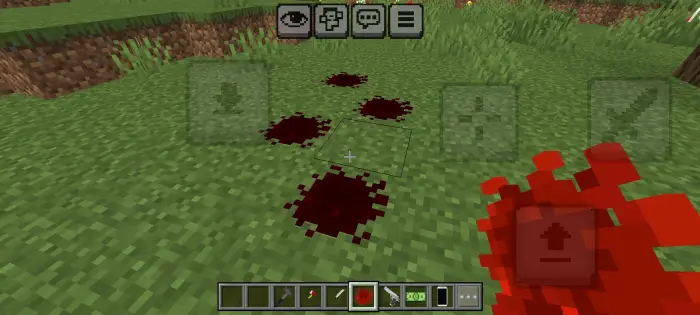 Bloodstain textures on grass in-game
