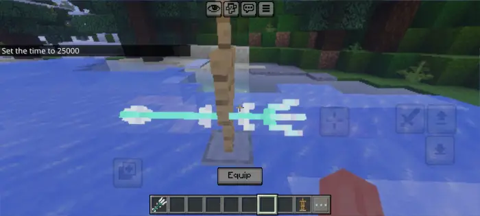 Storm-themed trident with lightning accents