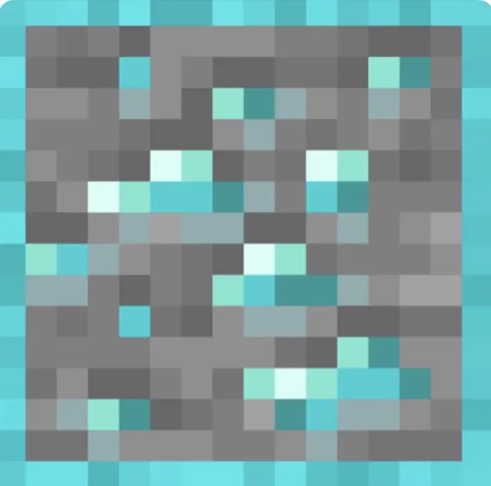 Pixelated diamond ore texture redesign.
