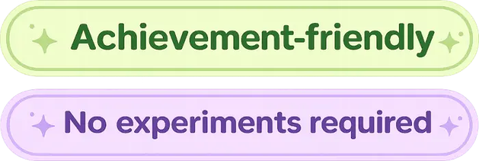 Achievement-friendly, no experiments needed