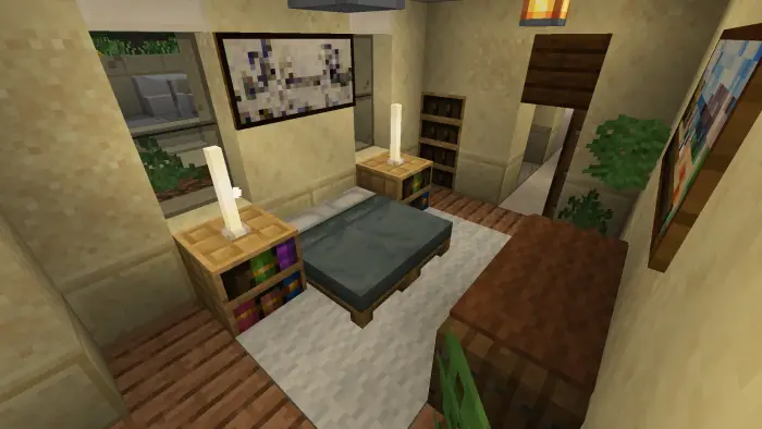 Cozy villa bedroom with modern decor