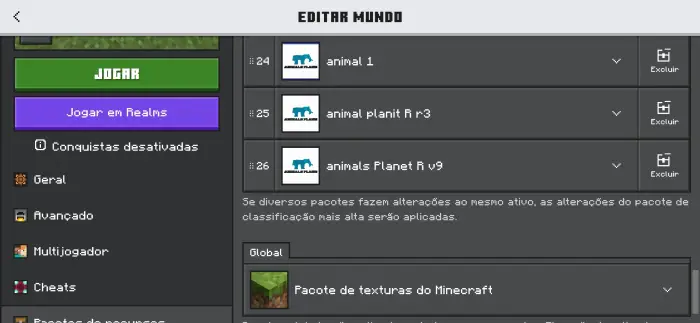 ALT Seleção do addon Animals Planet v9