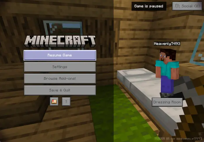 Modern brutalist menu with player in room