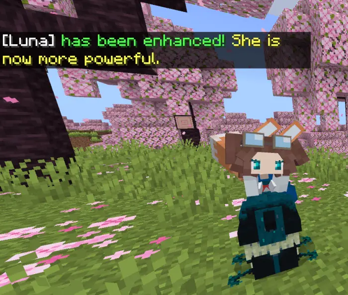 Companion character upgraded in blossom grove
