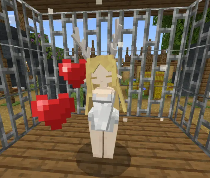 Blonde companion with antlers and hearts