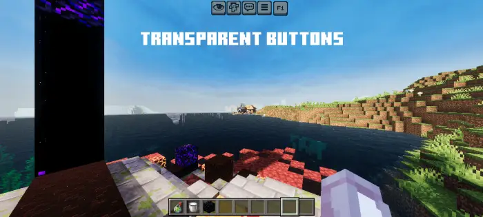 Transparent touch buttons on game screen