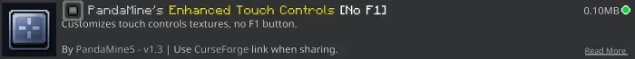ALT Touch controls texture pack info bar