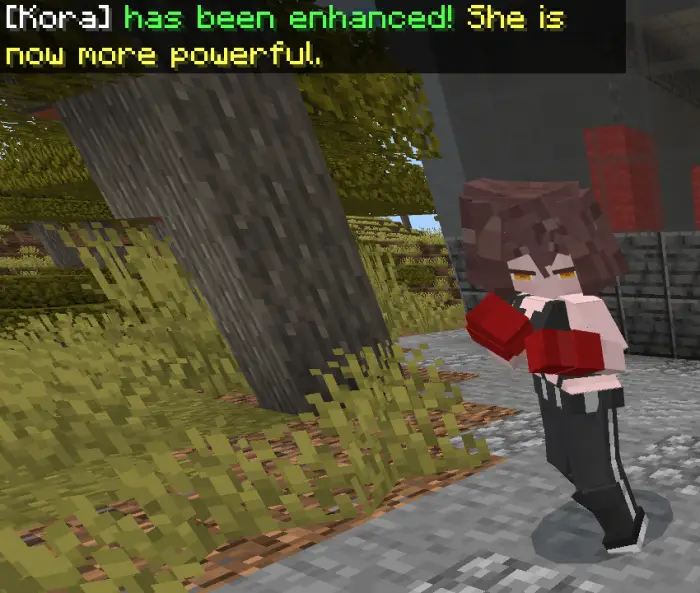 Blocky companion character gains new power.