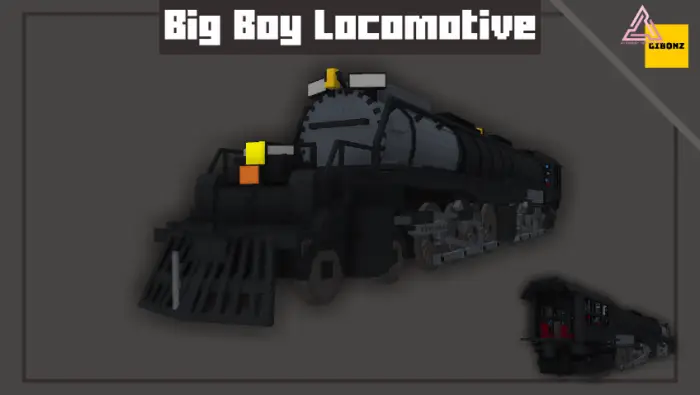 Blocky steam locomotive mod render