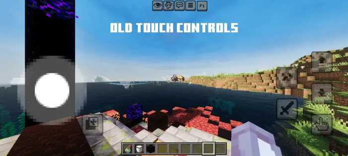 Old touch controls with visible buttons