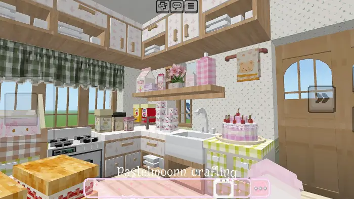 Cozy pastel kitchen with vintage decor