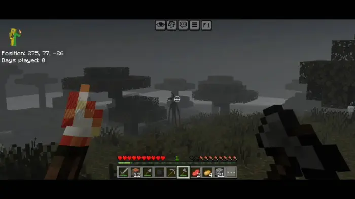 ALT Tall shadowy boss mob in misty forest