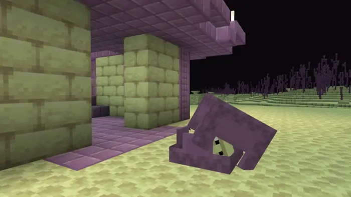 Shulker with custom death animation outside.