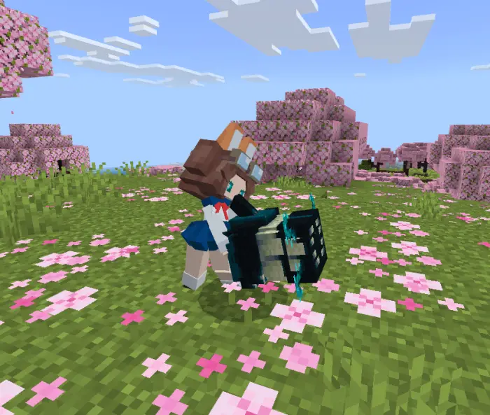 Anime-style companion with a special item.