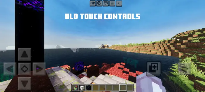 Old style transparent touch controls overlay
