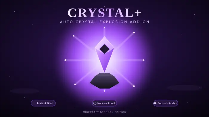 Purple crystal mod with instant explosion effect