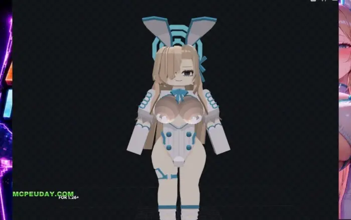 Anime-style bunny character mod skin